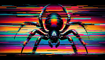 Black Widow Spider Glitch Art, black widow (spider), spider, Digital Art, colorful, Abstract HD wallpaper