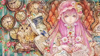 Patchouli-Knowledge, Patchouli, girl, Knowledge, anime HD wallpaper