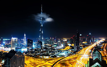 Dubai Skyline, Burj Khalifa, Skyscrapers, High Quality HD wallpaper