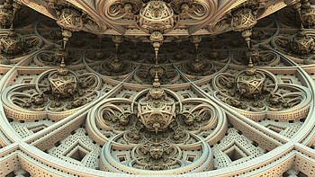 Mirrored pattern, Fractals HD wallpaper