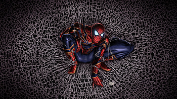 Spiderman Red And Reckless, spiderman, superheroes, artwork, digital-art, art, deviantart HD wallpaper