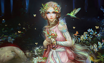 Gorgeous, fairy, fantasy, outdoor, art HD wallpaper