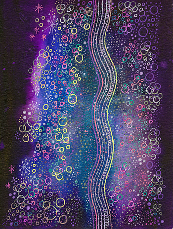 Abstract, Circles, Multicolored, Motley, Lines, Watercolor HD phone wallpaper