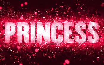 Happy Birtay Princess, , pink neon lights, Princess name, creative, Princess Happy Birtay, Princess Birtay, popular american female names, with Princess name, Princess HD wallpaper