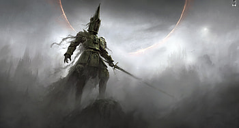 Knight of The Eclipse, fantasy, knight HD wallpaper