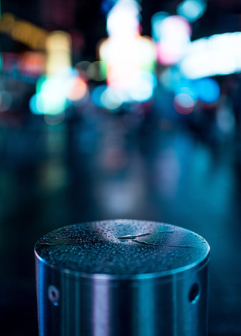 Drops, Macro, Blur, Smooth, Round, Silver, Portable Speaker HD phone wallpaper