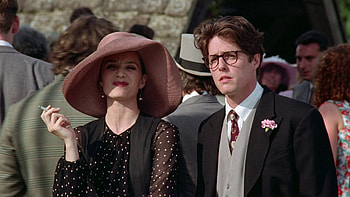 Kristin Scott Thomas, Four Weddings and a Funeral, Hugh Grant connection, Memorable movie HD wallpaper