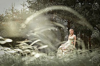 forest beauty, fantasy, green, girl, forest, beauty HD wallpaper
