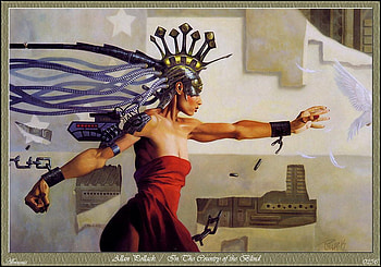 chained, blind, town, woman HD wallpaper