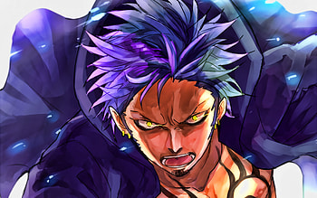 Trafalgar Law, Portrait artwork, One Piece manga, Abstract design HD wallpaper