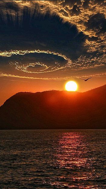 Sunset, River Sunset HD phone wallpaper