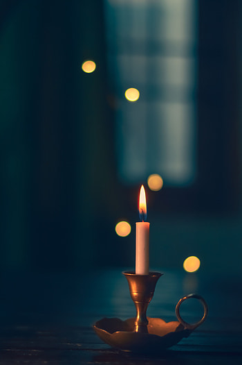 Fire, Miscellanea, Miscellaneous, Blur, Smooth, Candle, Wick, Wax, Candlestick HD phone wallpaper