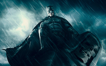 Batman, dark knight, rain, artwork HD wallpaper