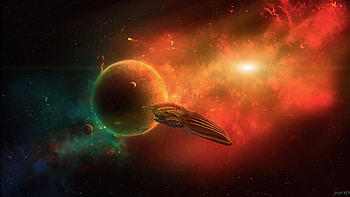 Bioship, space, digital-universe, artist, artwork, digital-art, deviantart HD wallpaper