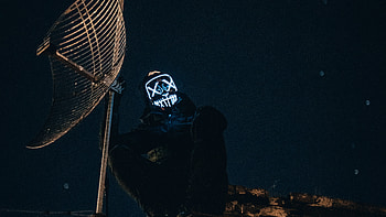 Mask Guy Alone Time , mask, graphy, neon HD wallpaper