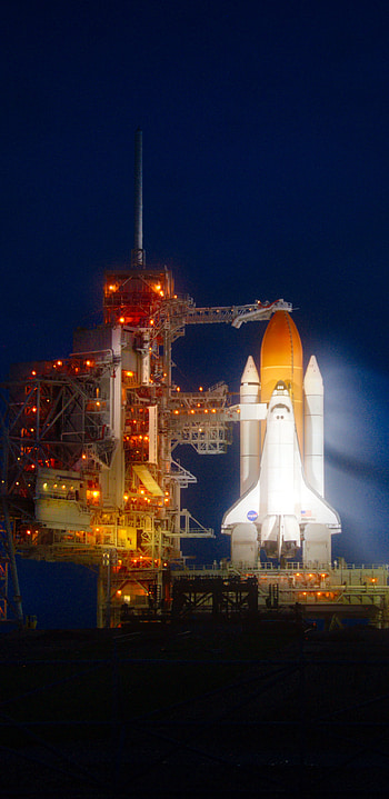 Nasa, Vehicles, Space Shuttle Atlantis, Space Shuttle, Cape Canaveral, Night, Space Shuttles HD phone wallpaper