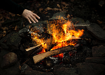 Fire, Bonfire, Hand, Sparks, Miscellanea, Miscellaneous HD wallpaper