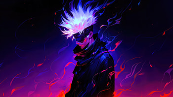 Satoru Gojo in Flames - Jujutsu Kaisen Anime, Anime, Jujutsu Kaisen, Satoru Gojo HD wallpaper