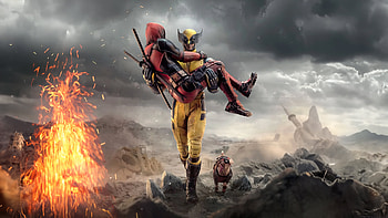 Deadpool And Wolverine Iconic Meet, deadpool-and-wolverine, deadpool-3, wolverine, deadpool, superheroes, artwork, digital-art, dogpool HD wallpaper