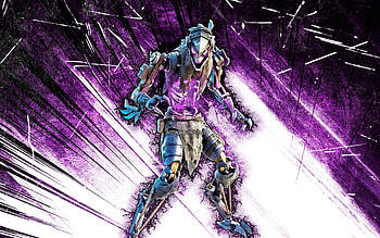 Grave Feather, grunge art, Fortnite Battle Royale, Fortnite characters, violet abstract rays, Grave Feather Skin, Fortnite, Grave Feather Fortnite HD wallpaper