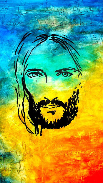 Papa Jesus, Modern Art Jesus HD phone wallpaper