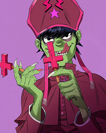 Gorillaz murdoc, magenta, art HD phone wallpaper