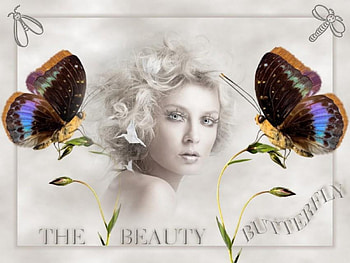 BEAUTY BUTTERFLY, FACE, BEAUTY, FEMALE, BUTTERFLIES HD wallpaper