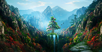 Spring Autumn Colorful Nature Magical Forest , colorful, autumn, forest, nature, parrot, macaw, spring, deviantart HD wallpaper