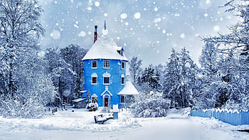 Snowfall HD wallpaper