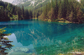 green lake austria, lakes, forrest, mountains, austria HD wallpaper
