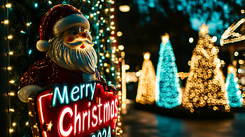 Merry Christmas Year 2024 Sign with Santa Claus Toy, Merry Christmas, Santa, Christmas HD wallpaper