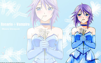 Mizore Shirayuki, blue, sexy, cute, rosario vampire, anime girl, mizore, shirayuki, princess, ice HD wallpaper