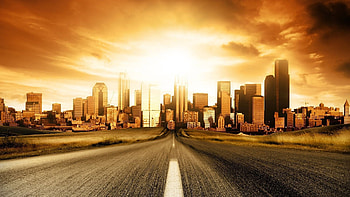 road to city-The urban landscape graphy . ... HD wallpaper