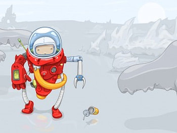 Space Travel, planet, snow, spaceman, litter, ice HD wallpaper