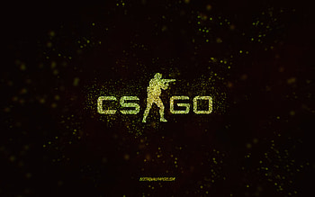 CS GO glitter logo, black background, CS GO logo, Counter-Strike, lime glitter art, CS GO, creative art, CS GO lime glitter logo, Counter-Strike Global Offensive HD wallpaper