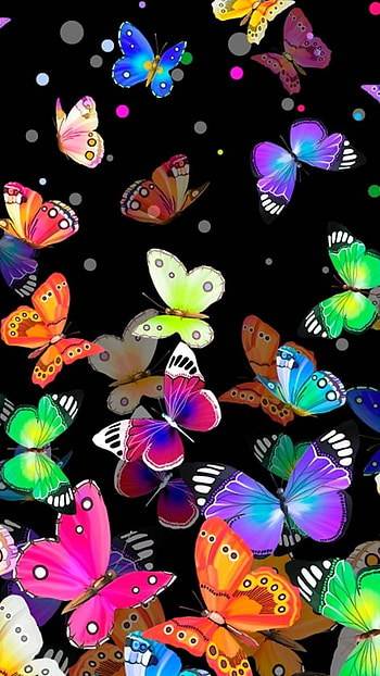 colorful, artistic, butterfly HD phone wallpaper