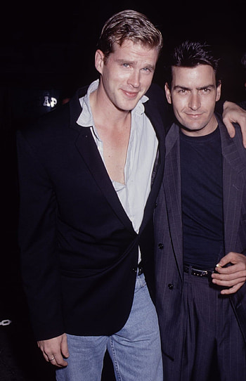 Cary Elwes, Charlie Sheen, 1990, Young HD phone wallpaper