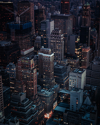 Cities, Architecture, Building, Night City, Evening HD phone wallpaper