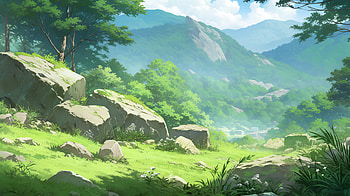Anime Landscape Green Aesthetic, green aesthetic, Anime, aesthetic, aesthetic anime HD wallpaper
