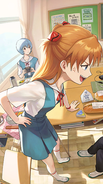 school uniform, Asuka Langley Sohryu, Anime, Neon Genesis Evangelion HD phone wallpaper