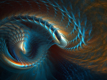 Abstract, Feather, Bright, Fractal, Stripes, Streaks HD wallpaper