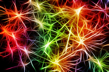 Abstract, Art, Multicolored, Motley, Neurons, Pulse HD wallpaper