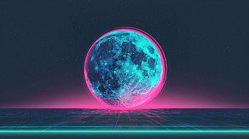Moon Retro Kiss, retrowave, moon, artist, artwork, digital-art HD wallpaper