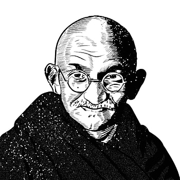 Surakarta, Indonesia, December 8, 2021, Mahatma Gandhi portrait HD phone wallpaper