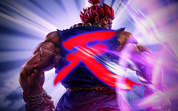 Akuma, , Gouki, Street Fighter, 3D art, abstract rays, Fortitude, Great Demon, Great Devil, Great Ogre, Akuma Street Fighter, Akuma HD wallpaper