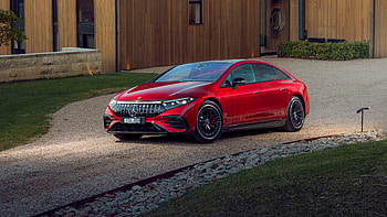 Red, Mercedes, AMG, EQS 53 4MATIC+ 2022 2 Cars HD wallpaper