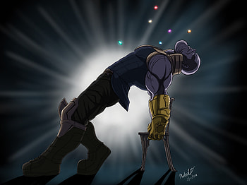Thanos Funny Artwork, thanos, supervillain, marvel, deviantart, artist, artwork, digital-art, deviantart HD wallpaper