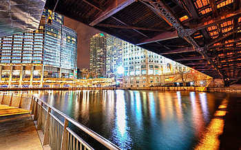 Cities, Rivers, City, Reflection, Bridge, Evening HD wallpaper