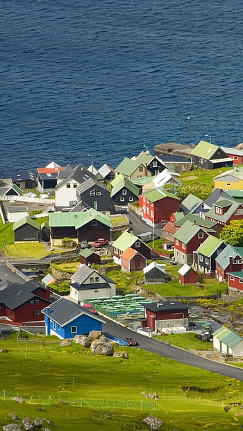 Faroe Islands, Funningsfjordur village, Scenic beauty, -worthy HD phone wallpaper