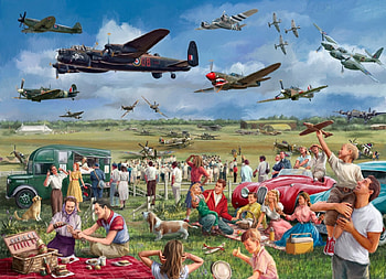 Airplane Show, puzzle, airplane, watchers, show HD wallpaper